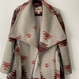 Forever 21 Ikat Belted Coat
